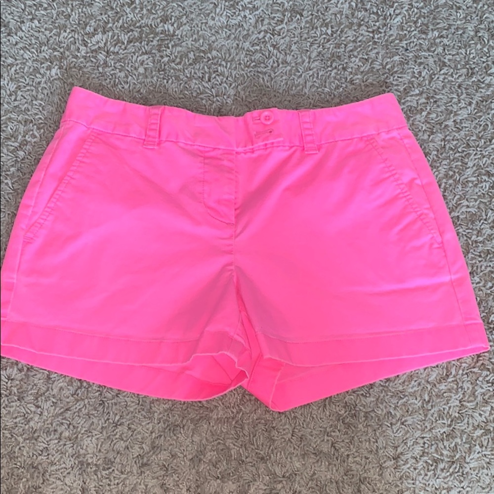 Neon pink shorts